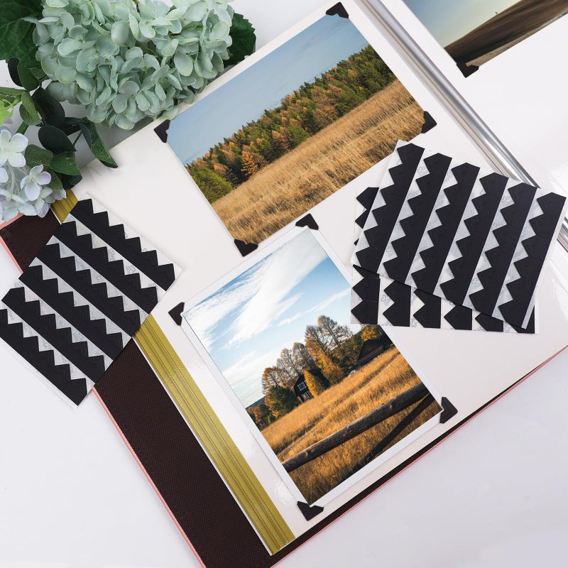 Lineco Self-Adhesive Photo Corners, Archival Quality Acid-Free Pressure Sensitive, 0.5 Inch, Useful for Scrapbooking Mounting on Mat Boards DIY (Pack of 252) Black - Image 5